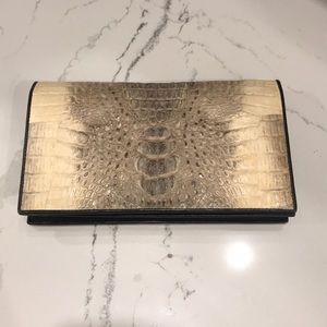 Crocodile skin Clutch